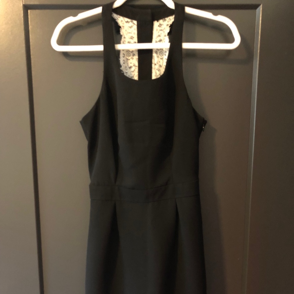 Black dress with lace detail